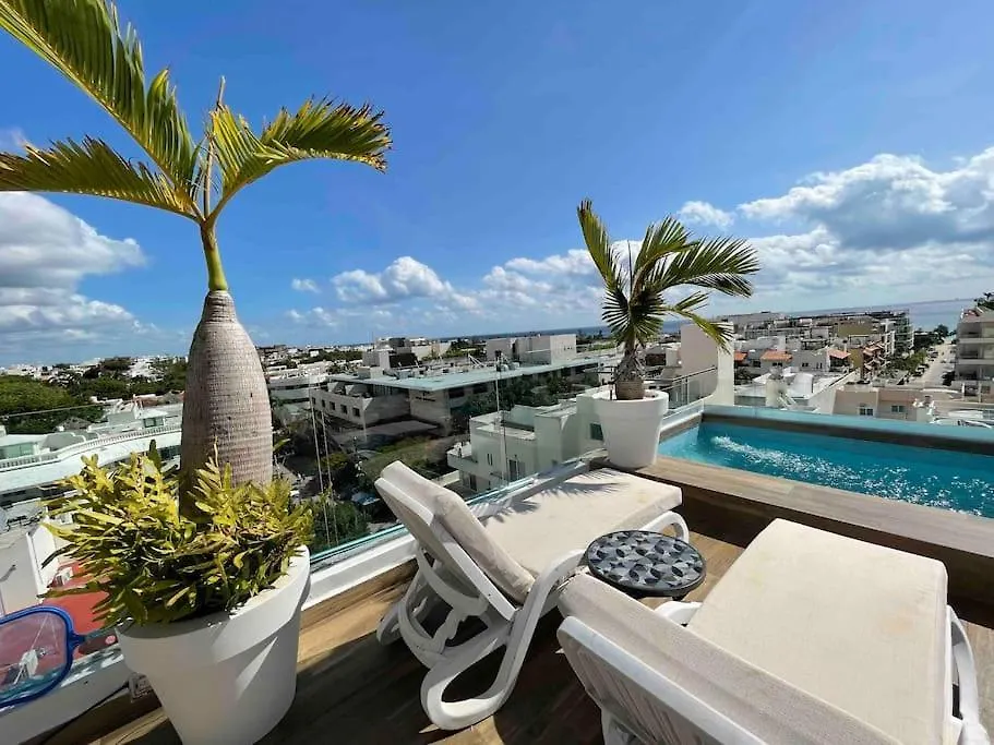 Lägenhet Best Penthouse On 5Av! Private Pool! Rooftop With Ocean View Playa del Carmen
