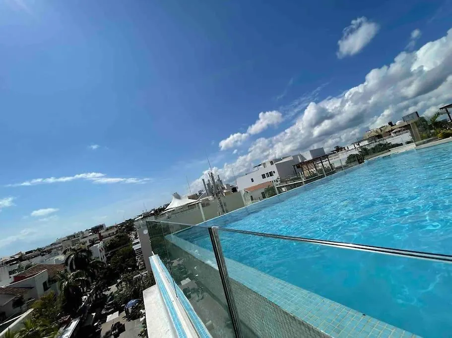 Best Penthouse On 5Av! Private Pool! Rooftop With Ocean View Playa del Carmen Lägenhet